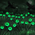 Halloween Decorations Outdoor Solar Scary Eyeball Lights,2PACKS LED Green Eyeball Swaying Firefly Lights,Waterproof Solar Halloween Path Lights for Yard/Garden/Lawn/Party Decor - Green - Size 10 led