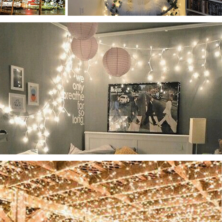 50m fairy lights,400 led string lights,8 lighting modes fairy lights,warm white fairy lights,wedding carnival decor lights