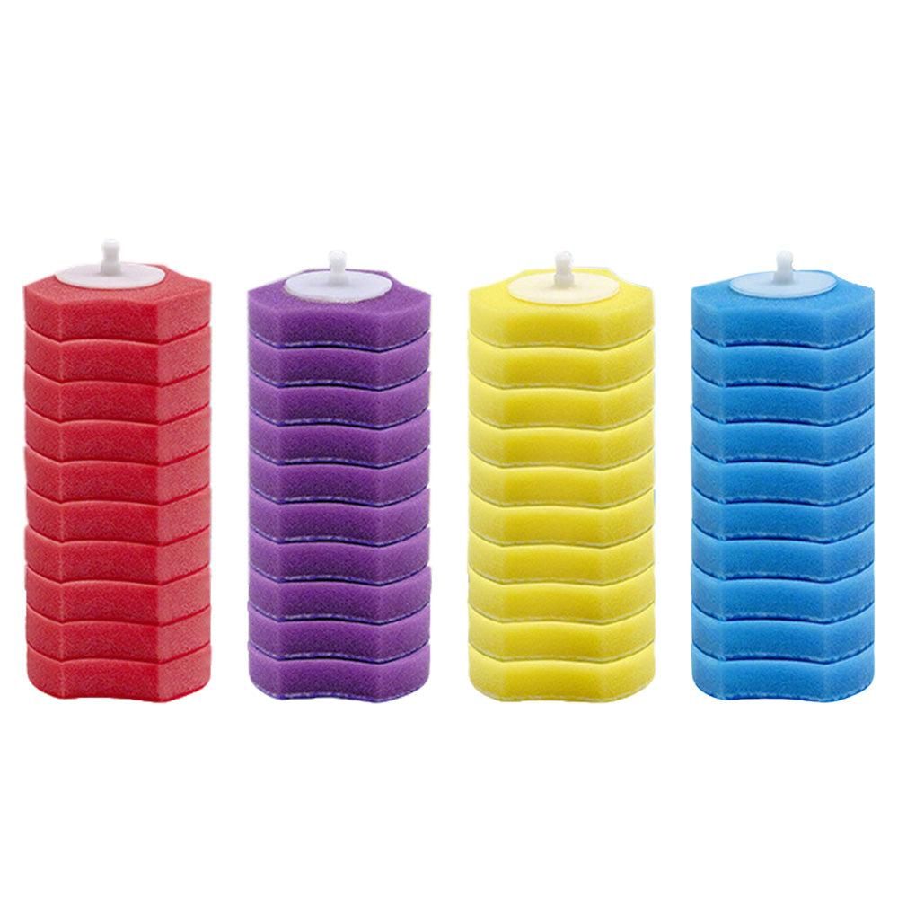 40PCS Replacement Heads for Toilet Brush Refill Heads with Fresh Scents 4 Colors