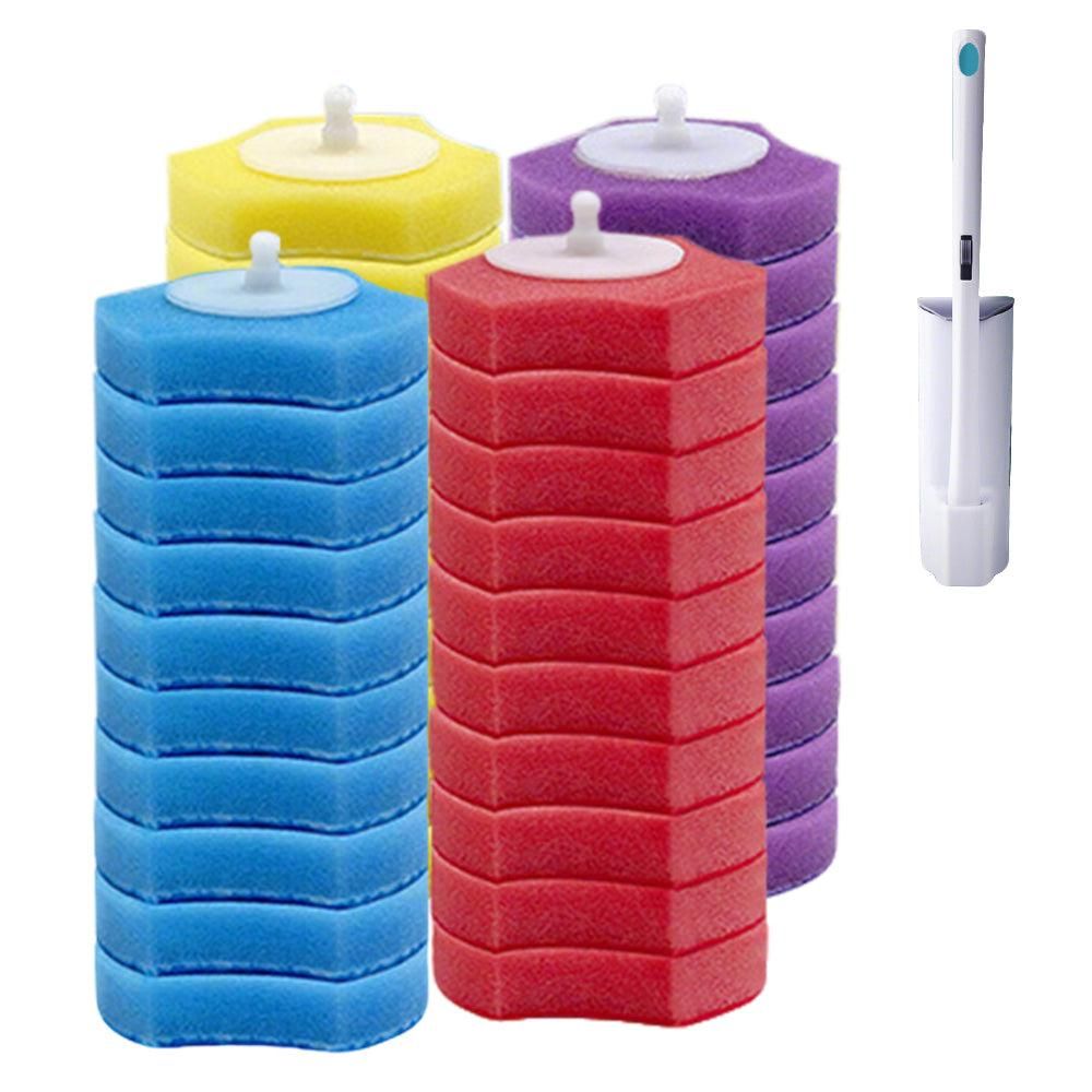 40PCS Replacement Heads for Toilet Brush Refill Heads with Fresh Scents 4 Colors