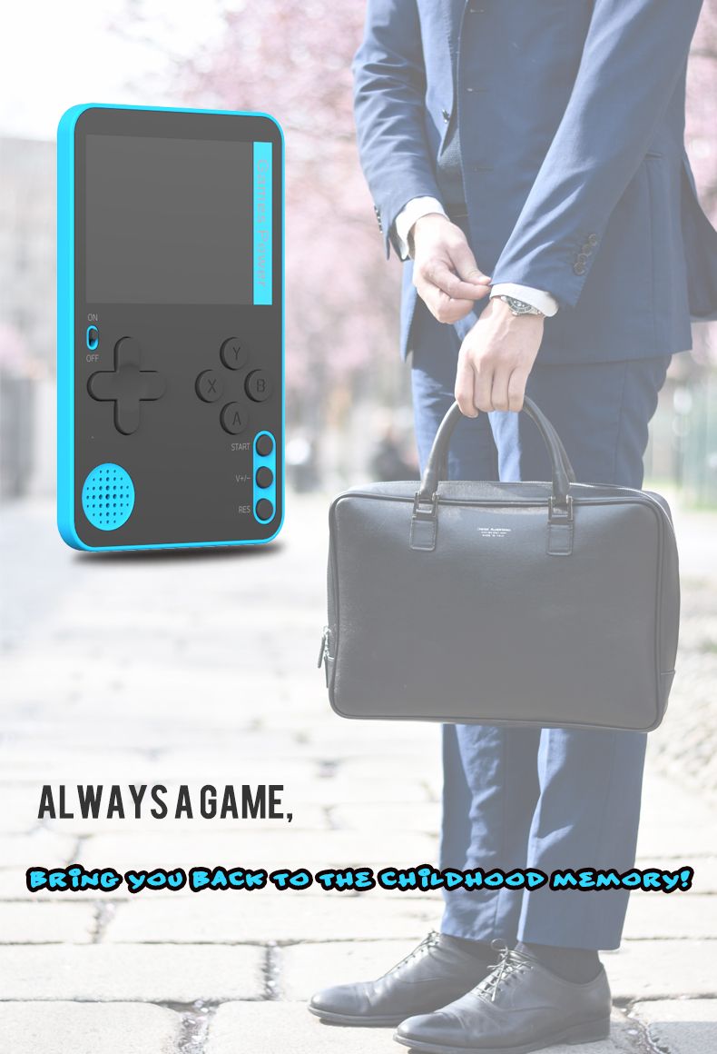 K10 Handheld Retro Game Console Built-in Classic Games，blue