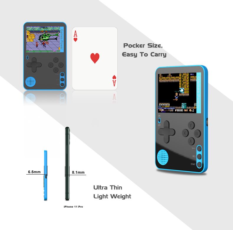 K10 Handheld Retro Game Console Built-in Classic Games，green