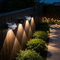 Solar Powered Smart Wall Light with Auto Dusk-to-Dawn Sensor, IP65 Waterproof Fence & Garden Accent Lighting, Available in 3000K Warm White or 6000K Cool White, Ideal for Patio, Pathway, and Courtyard Ambient Glow (8PCS, Black Housing‑Cool White Light)