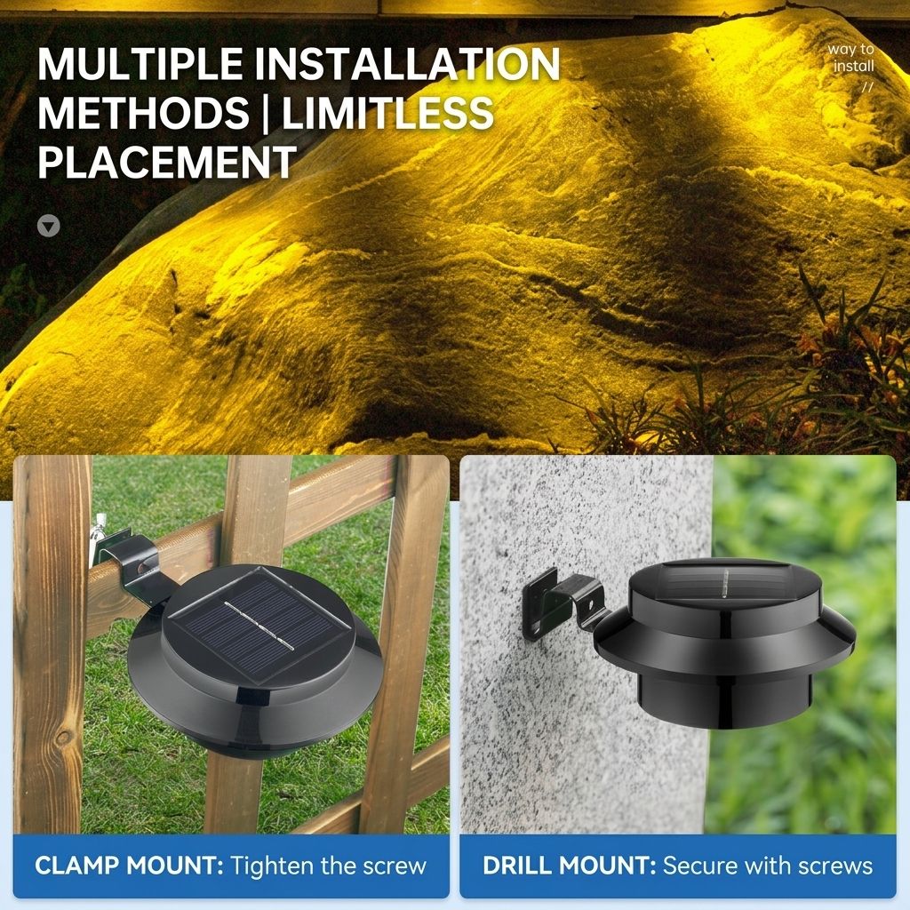 Solar Powered Smart Wall Light with Auto Dusk-to-Dawn Sensor, IP65 Waterproof Fence & Garden Accent Lighting, Available in 3000K Warm White or 6000K Cool White, Ideal for Patio, Pathway, and Courtyard Ambient Glow (8PCS, Black Housing‑Cool White Light)