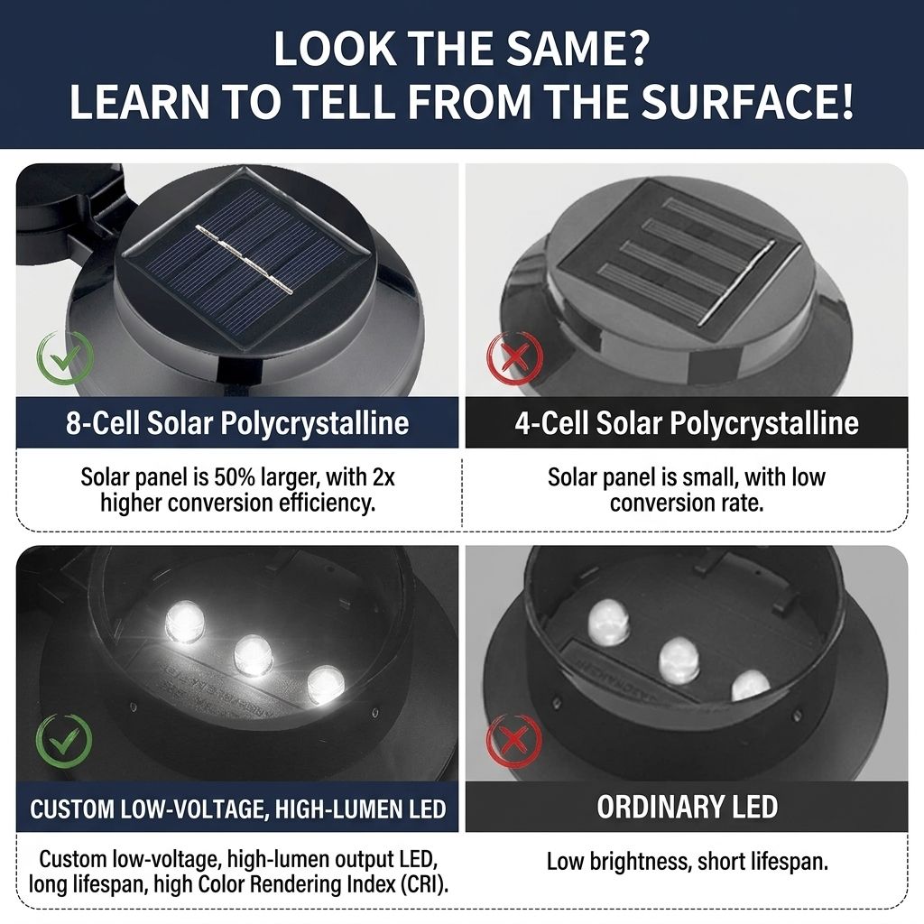 Solar Powered Smart Wall Light with Auto Dusk-to-Dawn Sensor, IP65 Waterproof Fence & Garden Accent Lighting, Available in 3000K Warm White or 6000K Cool White, Ideal for Patio, Pathway, and Courtyard Ambient Glow (8PCS, White Housing‑Warm White Light)