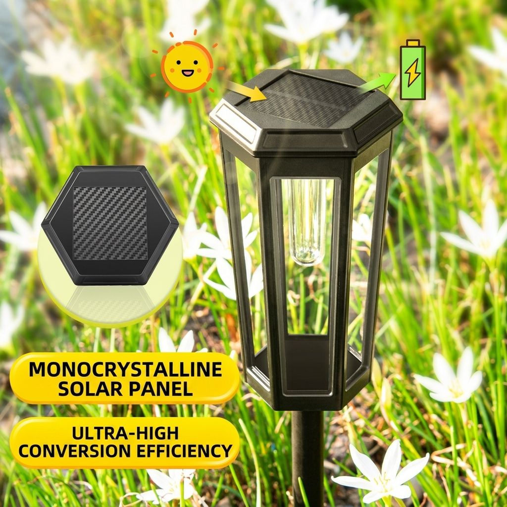 Solar Powered Hexagonal Tungsten Pathway Lights with Warm White Glow, Automatic On/Off, Weatherproof Spike Design for Garden, Lawn, Walkway, and Patio Decorative Illumination (2PCS)