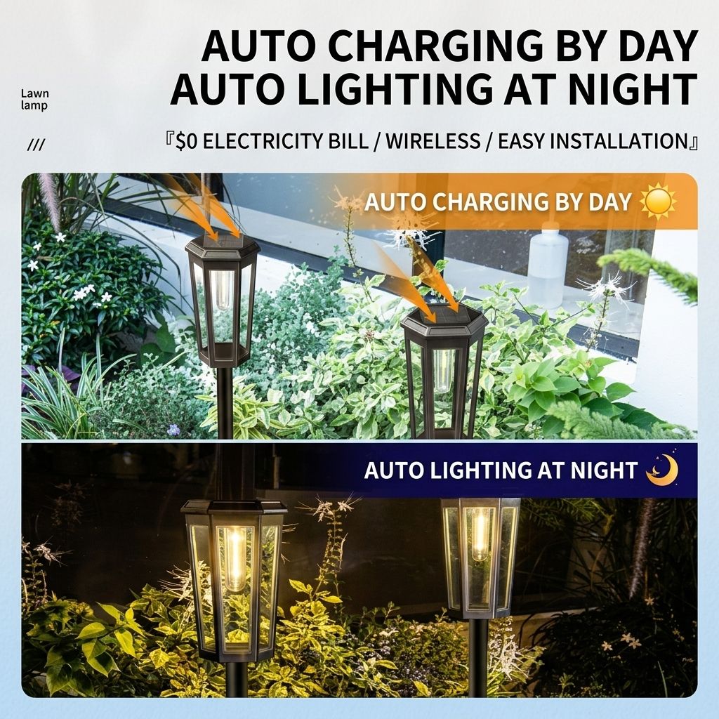 Solar Powered Hexagonal Tungsten Pathway Lights with Warm White Glow, Automatic On/Off, Weatherproof Spike Design for Garden, Lawn, Walkway, and Patio Decorative Illumination (2PCS)