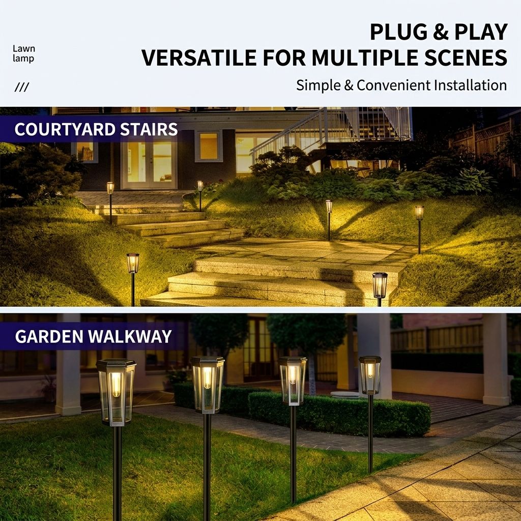 Solar Powered Hexagonal Tungsten Pathway Lights with Warm White Glow, Automatic On/Off, Weatherproof Spike Design for Garden, Lawn, Walkway, and Patio Decorative Illumination (2PCS)