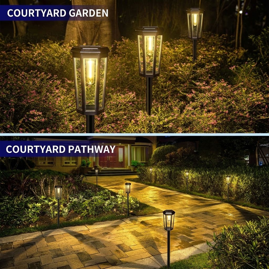 Solar Powered Hexagonal Tungsten Pathway Lights with Warm White Glow, Automatic On/Off, Weatherproof Spike Design for Garden, Lawn, Walkway, and Patio Decorative Illumination (2PCS)