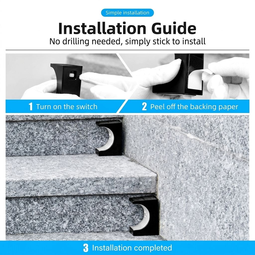Solar Crescent Moon Step Light with Monocrystalline Silicon Panel, ABS & PS Construction, IP65 Waterproof, 3000K Warm White or 6000K Cool White Options for Outdoor Garden Paths, Driveways, and Wooden Deck Stairs (12PCS, Cool White Light)