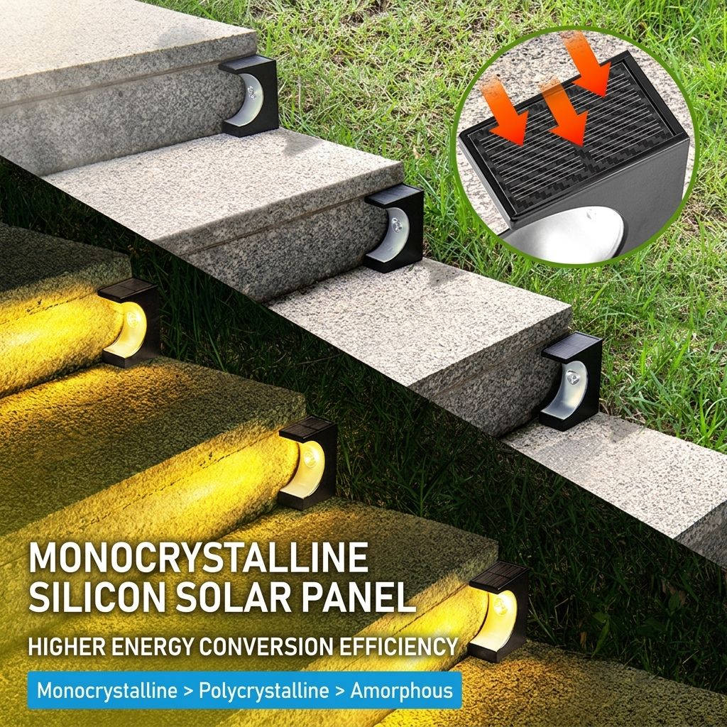 Solar Crescent Moon Step Light with Monocrystalline Silicon Panel, ABS & PS Construction, IP65 Waterproof, 3000K Warm White or 6000K Cool White Options for Outdoor Garden Paths, Driveways, and Wooden Deck Stairs (24PCS, Warm White Light)