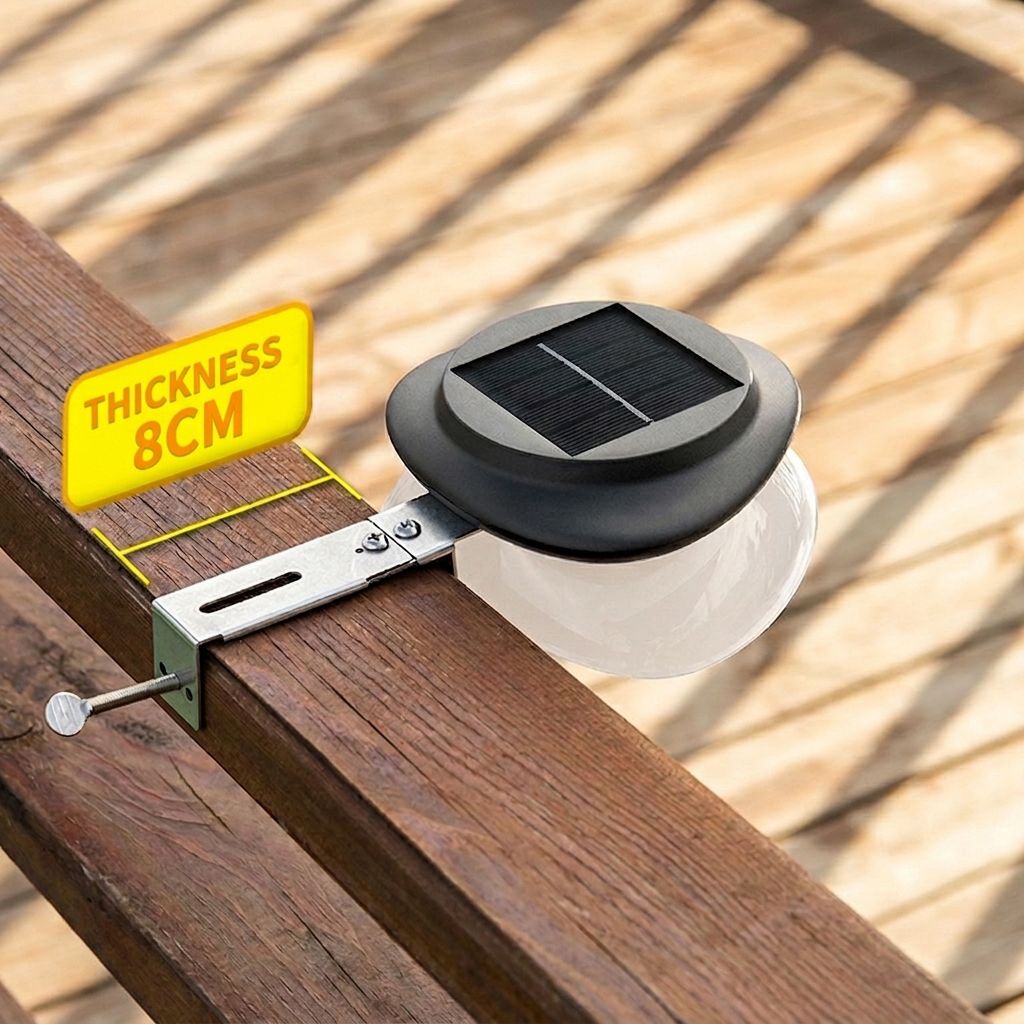 Solar Powered Fence Light with Durable ABS+PC Housing, Monocrystalline Silicon Panel, and Adjustable Mounting Clip for Outdoor Garden, Patio, Deck, and Walkway Illumination in Warm White or Cool White (8PCS, White Housing‑Cool White Light)