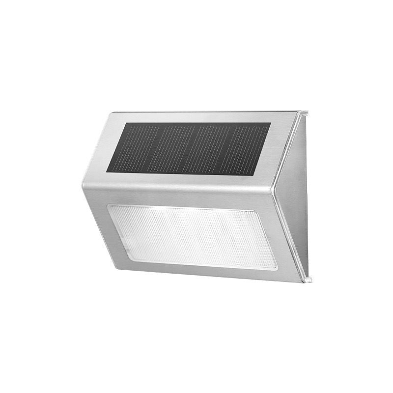 Solar Powered Step Lights for Outdoor Stairs, Stainless Steel & ABS Waterproof LED Step Light with Auto On/Off, Warm White or Cool White Options for Garden, Patio, Walkway, and Fence Night Illumination (6PCS, 3000K Warm White)