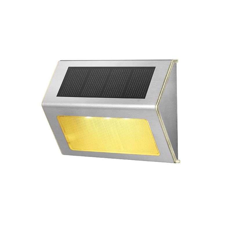 Solar Powered Step Lights for Outdoor Stairs, Stainless Steel & ABS Waterproof LED Step Light with Auto On/Off, Warm White or Cool White Options for Garden, Patio, Walkway, and Fence Night Illumination (6PCS, 3000K Warm White)