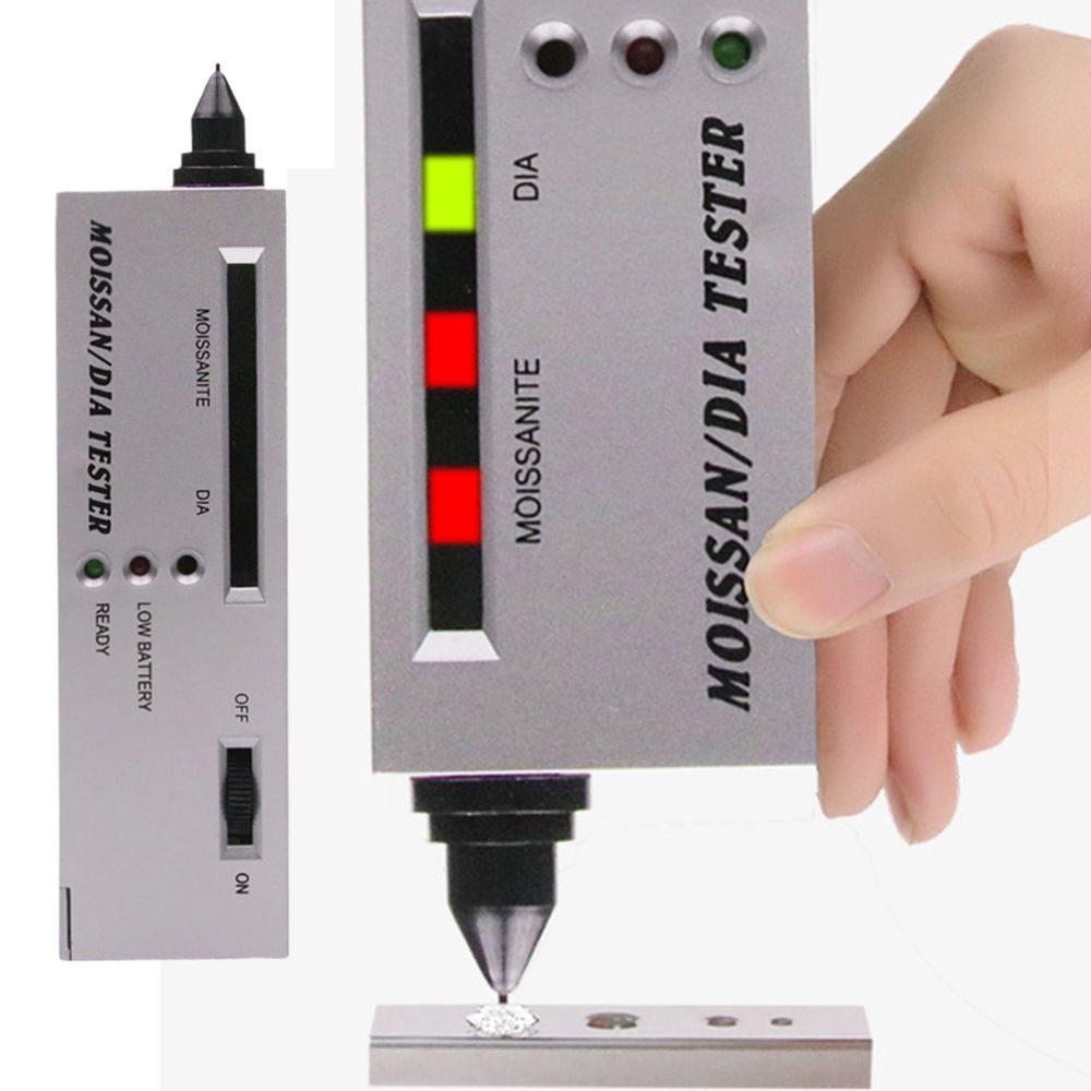 Portable LED Indicator Moissanite Diamond Tester Pen, High Accuracy Handheld Gemstone Identification Tool For Jewelers Hobbyist Jewelry Inspection