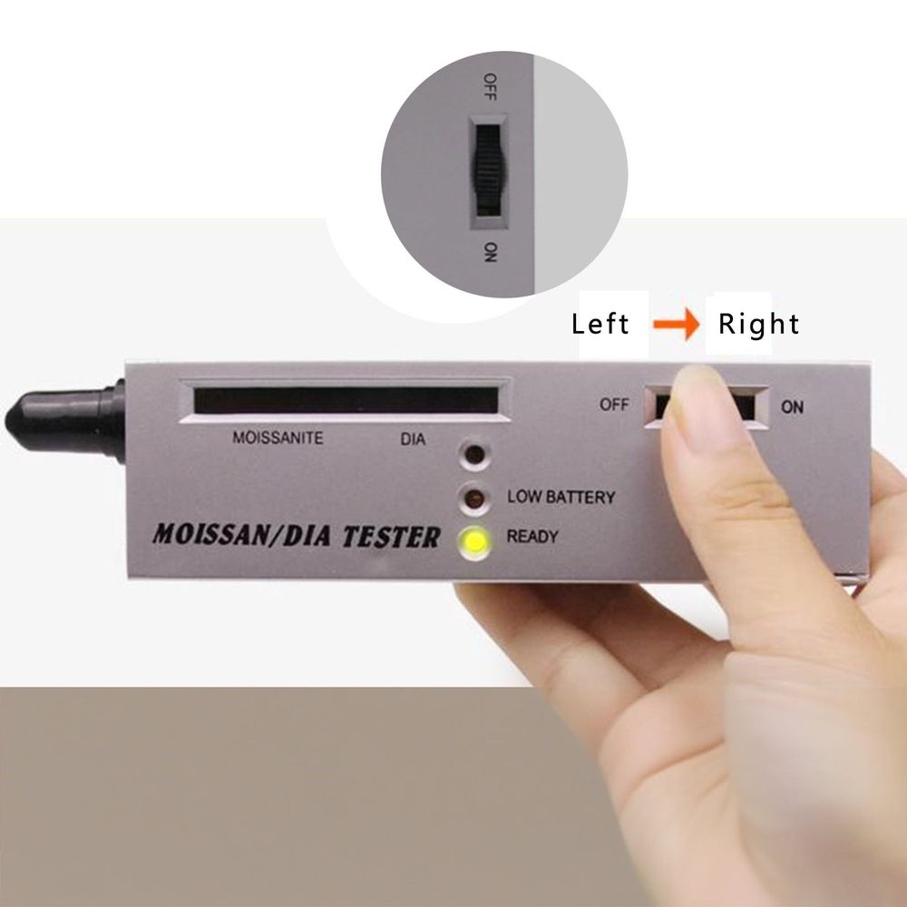 Portable LED Indicator Moissanite Diamond Tester Pen, High Accuracy Handheld Gemstone Identification Tool For Jewelers Hobbyist Jewelry Inspection