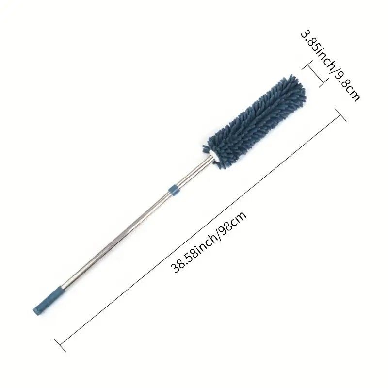 ✨ Extendable Electrostatic Duster | Stainless Steel Pole + Microfiber Cloth | Traps Dust & Pet Hair Without Spreading, Reaches High Corners for Effortless Home Cleaning!/khaki