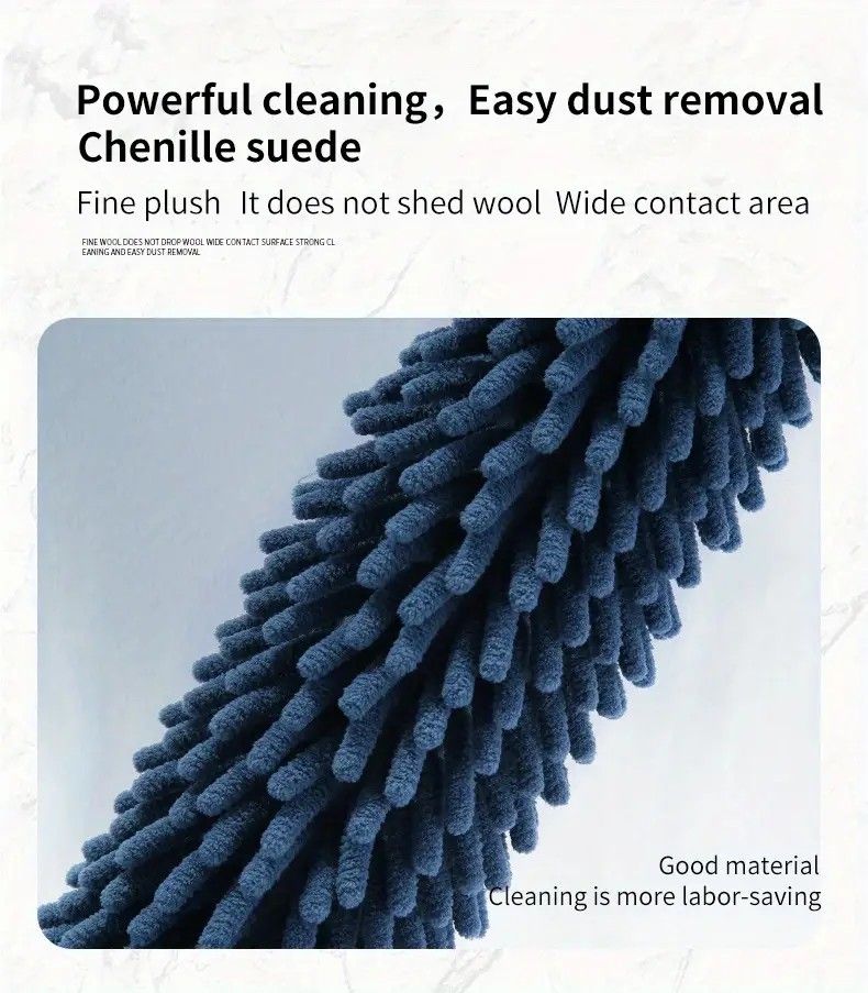 ✨ Extendable Electrostatic Duster | Stainless Steel Pole + Microfiber Cloth | Traps Dust & Pet Hair Without Spreading, Reaches High Corners for Effortless Home Cleaning!/coffee