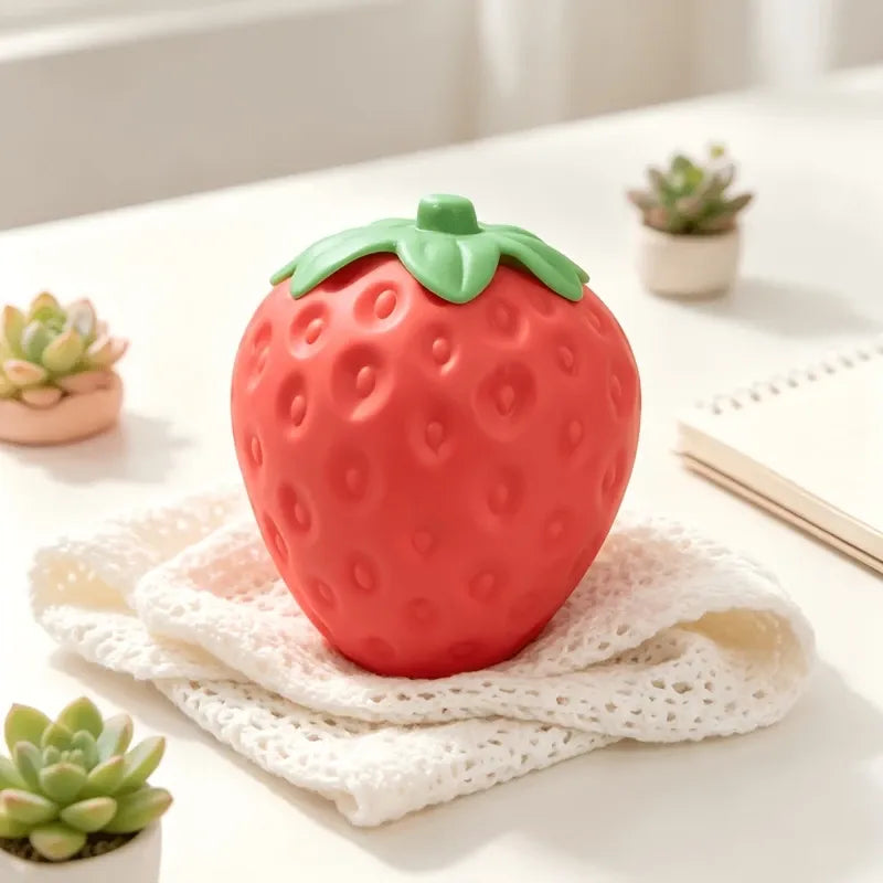 Giant Strawberry Squishy Slow-Rise Fidget Toy, 16cm Large TPR Soft & Q-Elastic, Office & Student Stress Relief, Cute Healing Desktop Decor Gift