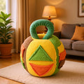 Fleece Dog Treat-Dispensing Toy Ball, Puzzle Crinkle & Teeth-Cleaning, Hidden Snack Pockets, Separation Anxiety Relief, Tug & Chew Interactive Pet Training Gift/green