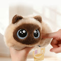 ✨ Kawaii Big-Eyed Cat Plushie | 15cm Palm-Sized Soft Stuffed Toy | Calico & Siamese Multi-Color Styles, Adorable Desk Pet & Cuddly Companion!/Siamese cat