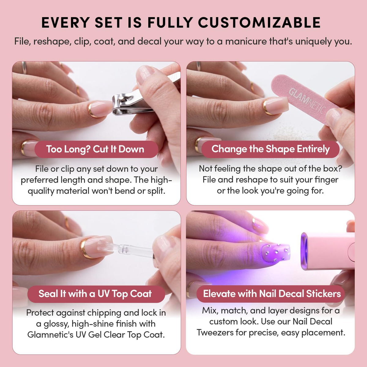 24pcsAt-home Nail Styling Sets for Daily Wear, Special Occasions and Easy Beauty Upgrades (Nude Pink)