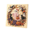 DIY Halloween Ghost Diamond Art Kit for Wall Decor, Suitable for Beginners, Adults & Kids (pink)