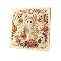 DIY Ghost Halloween Diamond Art Kit for Beginners, Adults & Kids, Fall Craft Decor (light pink)