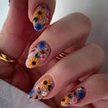 24pcsSpring Floral Press-On Nails – Easy, Salon-Quality Manicures for Every Occasion (Light Yellow)