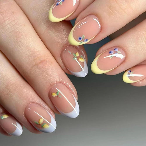 24pcsCute Press-on Nails for Daily Wear, Dates, Parties & Festivals - Ready-to-Use Fake Nails (light pink)