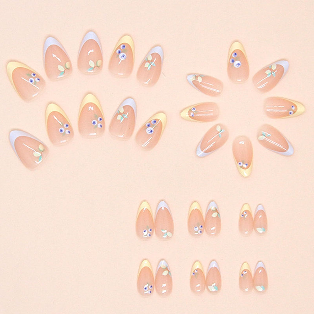 24pcsCute Press-on Nails for Daily Wear, Dates, Parties & Festivals - Ready-to-Use Fake Nails (light pink)