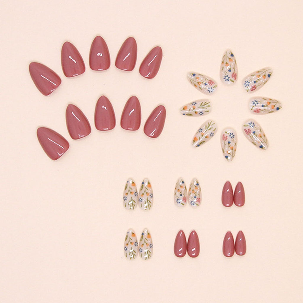 24pcsPress On Nails for Everyday Wear, Events, and Seasonal Styling – Ready-to-Use Fake Nails (Muted Mauve)