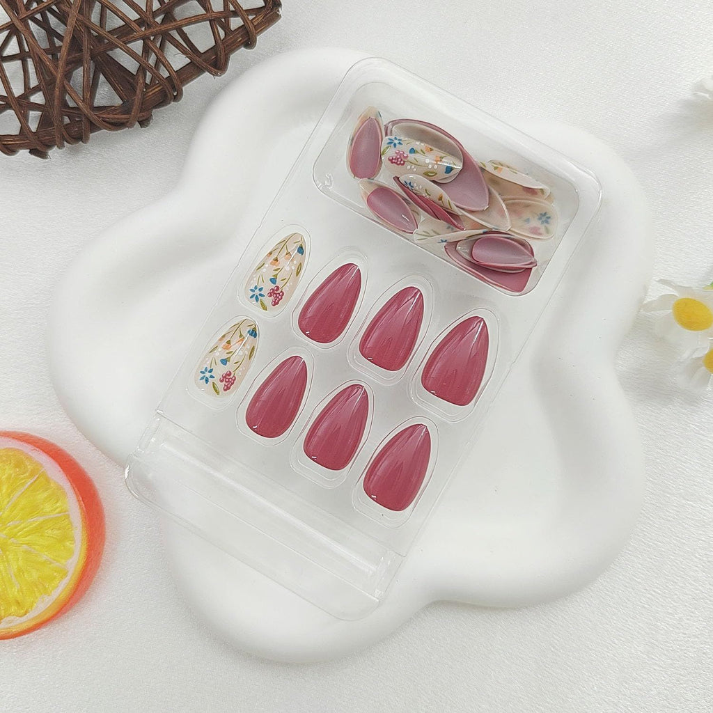 24pcsPress On Nails for Everyday Wear, Events, and Seasonal Styling – Ready-to-Use Fake Nails (Muted Mauve)