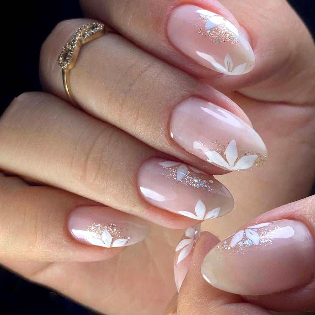 24pcsPress-On Nail Set For Parties, Weddings, Bridal Events And Daily Glam Looks (nude pink)