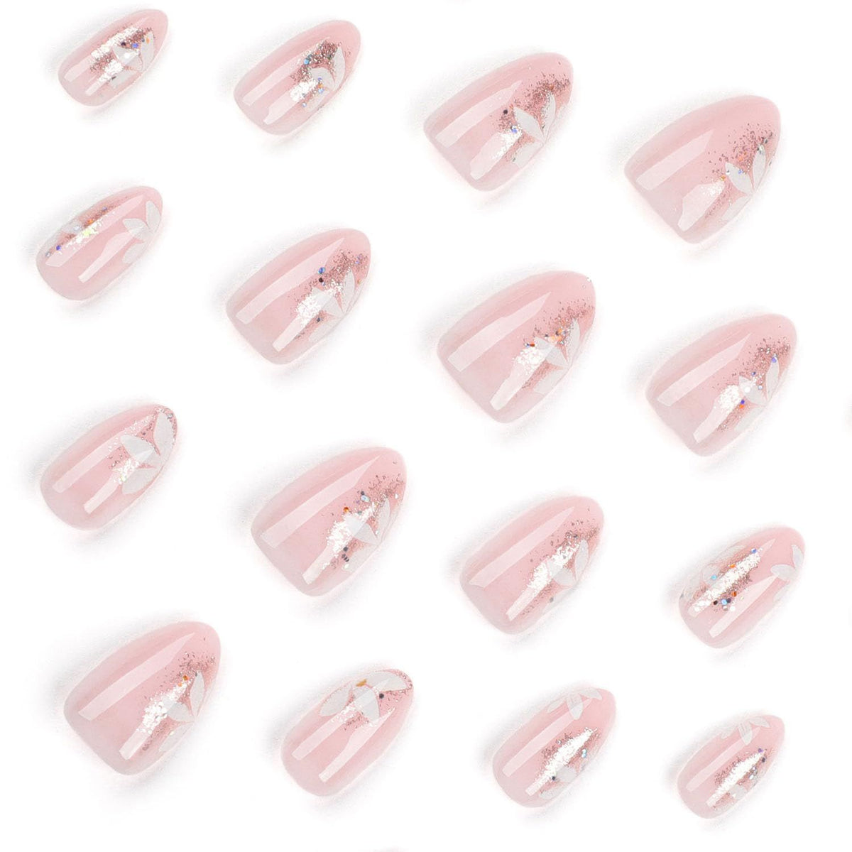 24pcsPress-On Nail Set For Parties, Weddings, Bridal Events And Daily Glam Looks (nude pink)