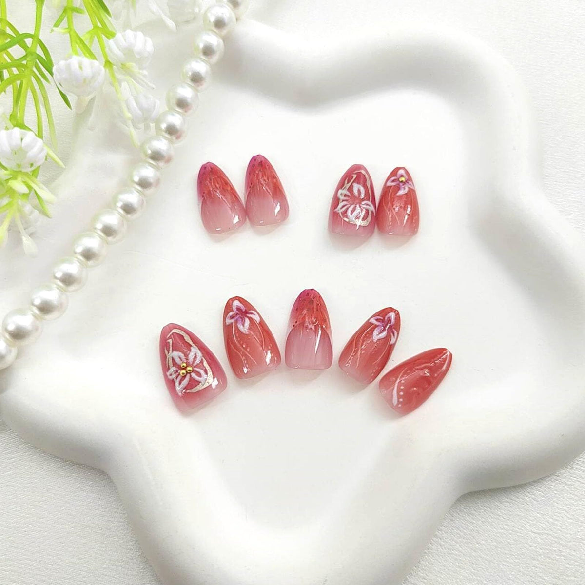 24pcsGorgeous Press-On Nails for Everyday, Events, & Professional Manicure Looks (Pink)