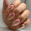 24pcsReusable Press-On Nails for Weddings, Parties & Daily Wear - No Salon Visits Needed (Champagne Gold)