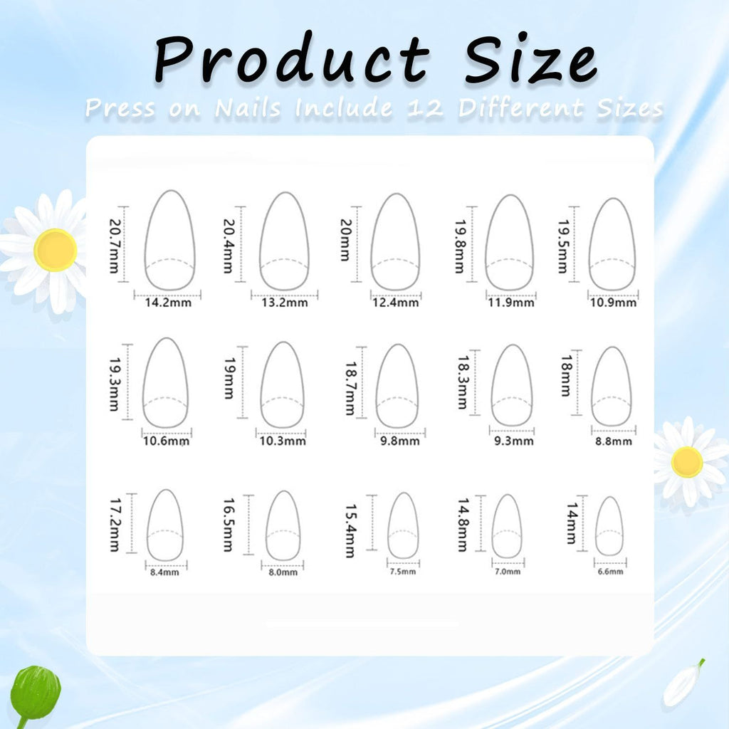 24pcsReusable Floral Press-On Nails for Everyday Style, Parties & Special Occasions (Soft Pink)