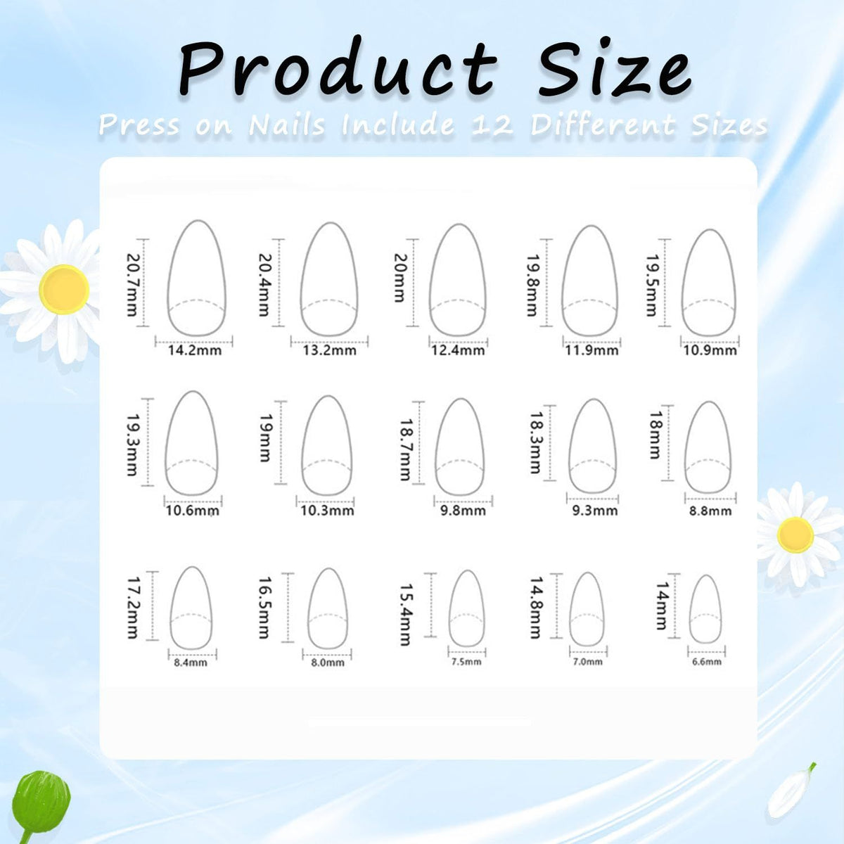 24pcsReusable Floral Press-On Nails for Everyday Style, Parties & Special Occasions (Soft Pink)