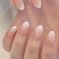 24pcsPress-on Nails for Salon-Worthy Manicures at Daily Events, Parties, and Special Occasions (Pink and White Ombre)