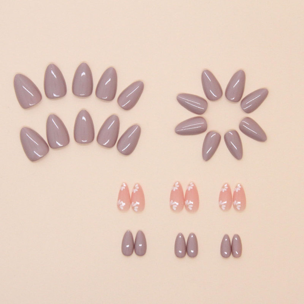 24pcsGlossy Press-On Nails for Everyday Wear, Weddings, and Special Events - Easy, No-Salon Manicure (Mauve)