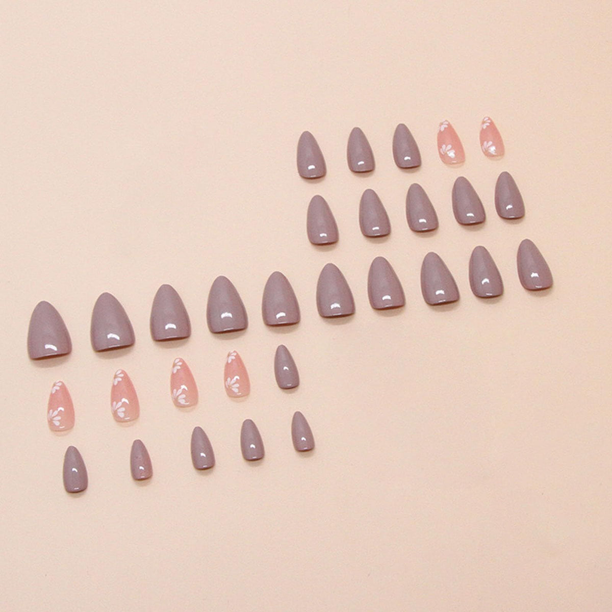 24pcsGlossy Press-On Nails for Everyday Wear, Weddings, and Special Events - Easy, No-Salon Manicure (Mauve)