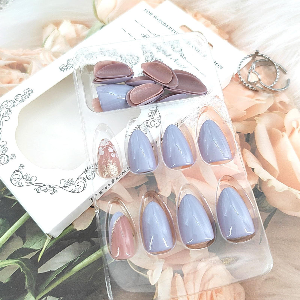 24pcsGorgeous Press-On Nails For Everyday Wear, Parties, Special Occasions & Quick Nail Fixes (Lavender)