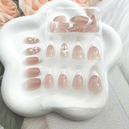 24pcsElegant Almond Fake Nails, Perfect for Daily Wear, Parties & Special Occasions (light pink)