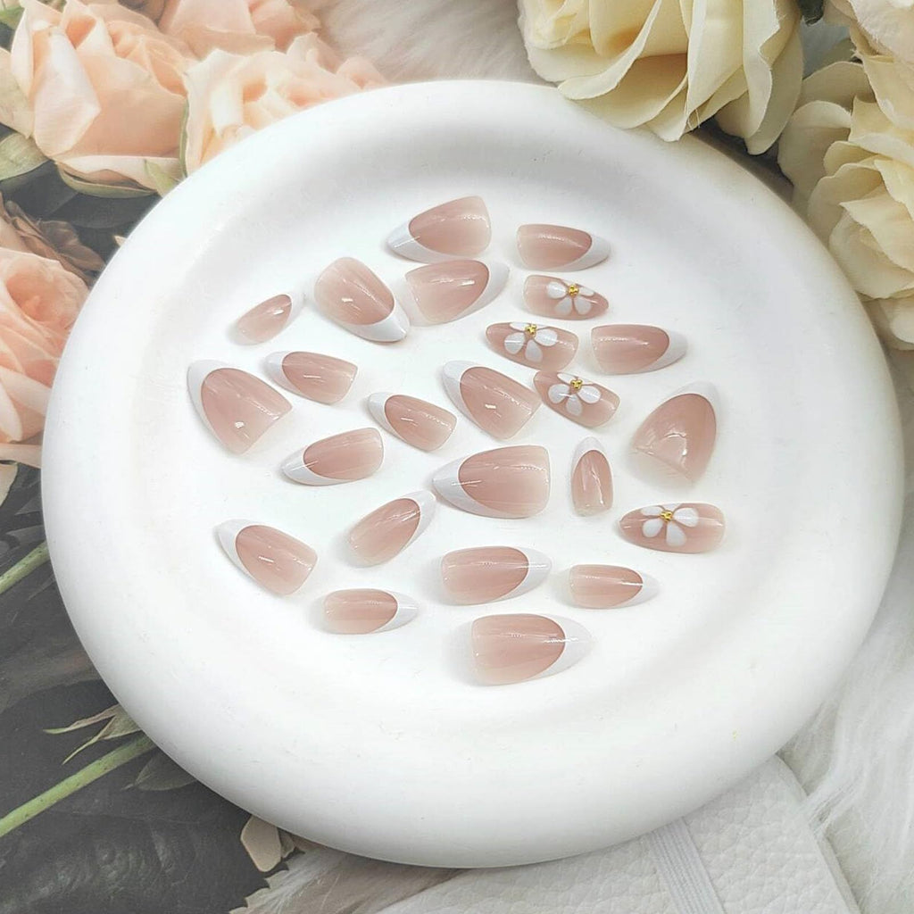 24pcsElegant Almond Fake Nails, Perfect for Daily Wear, Parties & Special Occasions (light pink)