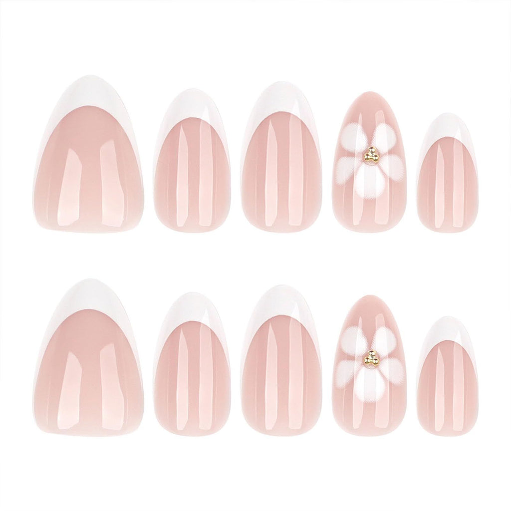 24pcsElegant Almond Fake Nails, Perfect for Daily Wear, Parties & Special Occasions (light pink)