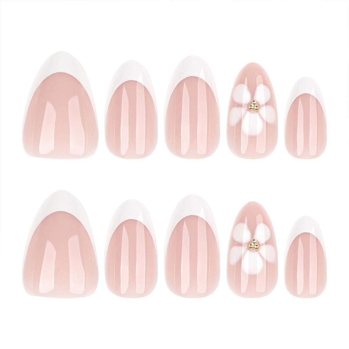 24pcsElegant Almond Fake Nails, Perfect for Daily Wear, Parties & Special Occasions (light pink)