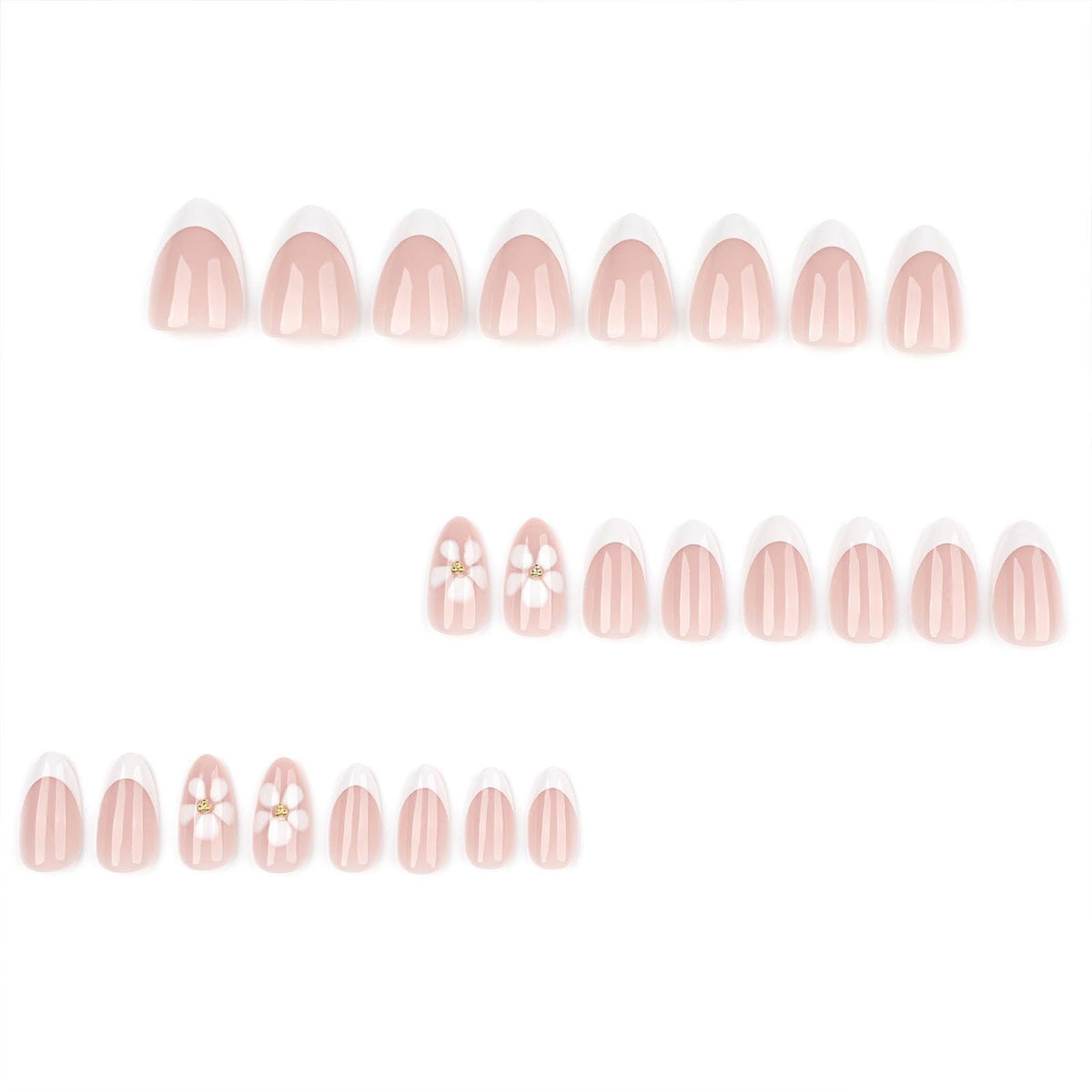 24pcsElegant Almond Fake Nails, Perfect for Daily Wear, Parties & Special Occasions (light pink)