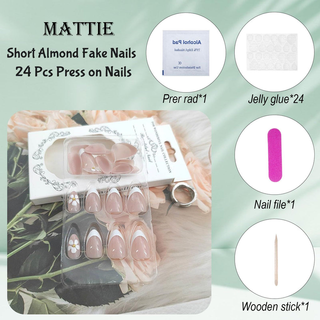 24pcsElegant Almond Fake Nails, Perfect for Daily Wear, Parties & Special Occasions (light pink)