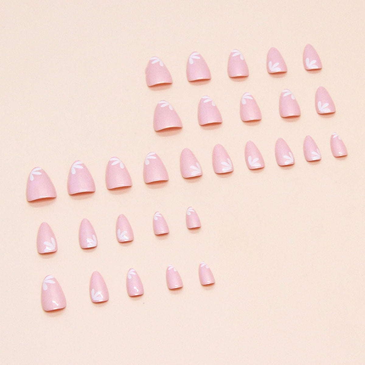 24pcsPress-On Nails For Everyday Wear, Special Events, And DIY Nail Art At Home (pink)